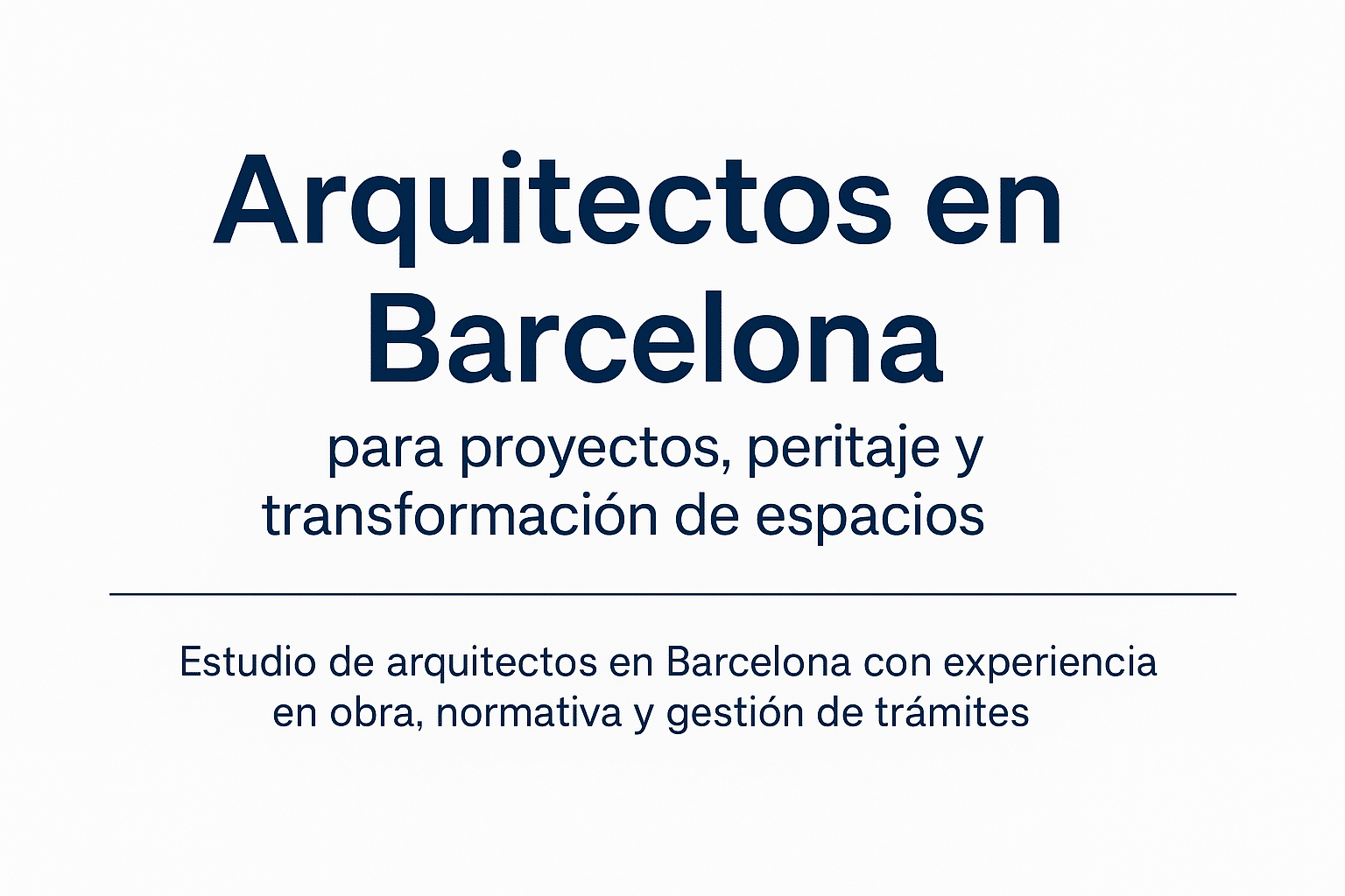 Imagen de arquitectos en Barcelona especializada en proyectos, peritaje técnico y transformación de espacios, Lafita Arquitectura.